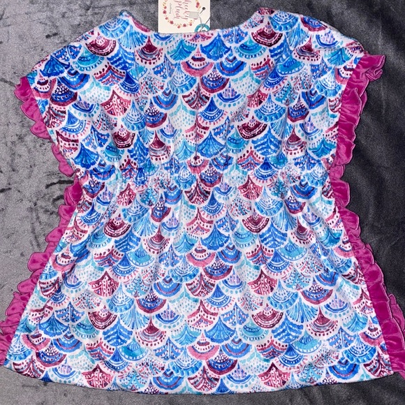 3 pc 2T Cheeky Plum Mermaid Cap Sleeve Bikini Swim Suit NWT & Cover So Cute!!! - Picture 11 of 15